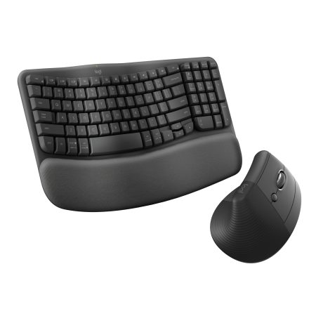 Logitech Wave Keys and Lift Combo Wireless and Bluetooth Keyboard and Mouse Combo - Graphite