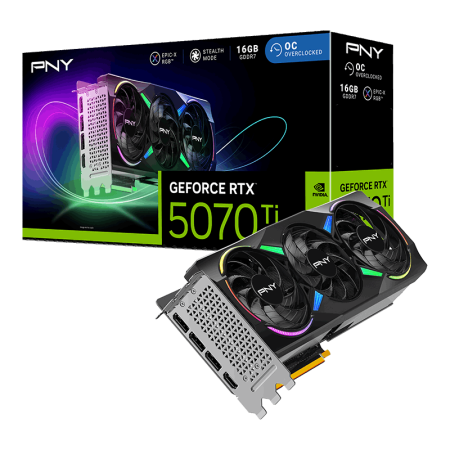PNY GeForce RTX 5070 ARGB EPIC-X RGB OC Triple Fan 12GB GDDR7 Graphics Card - VCG507012TFXXPB1-O
