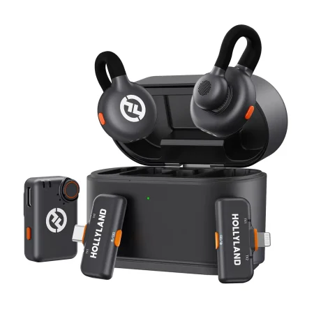 The Hollyland Lark M2S Wireless Lavalier Microphone is a compact wireless microphone system designed for content creators, vloggers, filmmakers, and interview recordings.